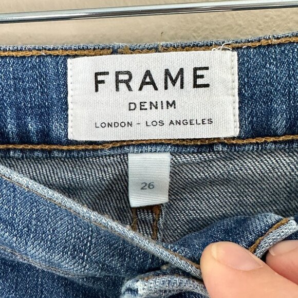 FRAME Le Original Gusset Slim Straight Leg Jeans in Elton Wash - Picture 5 of 11